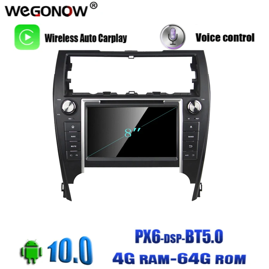 DSP IPS Android 10 0 64 Гб ROM автомобильный DVD-плеер Wifi Bluetooth RDS радио GPS Glonass карта для Toyota CAMRY