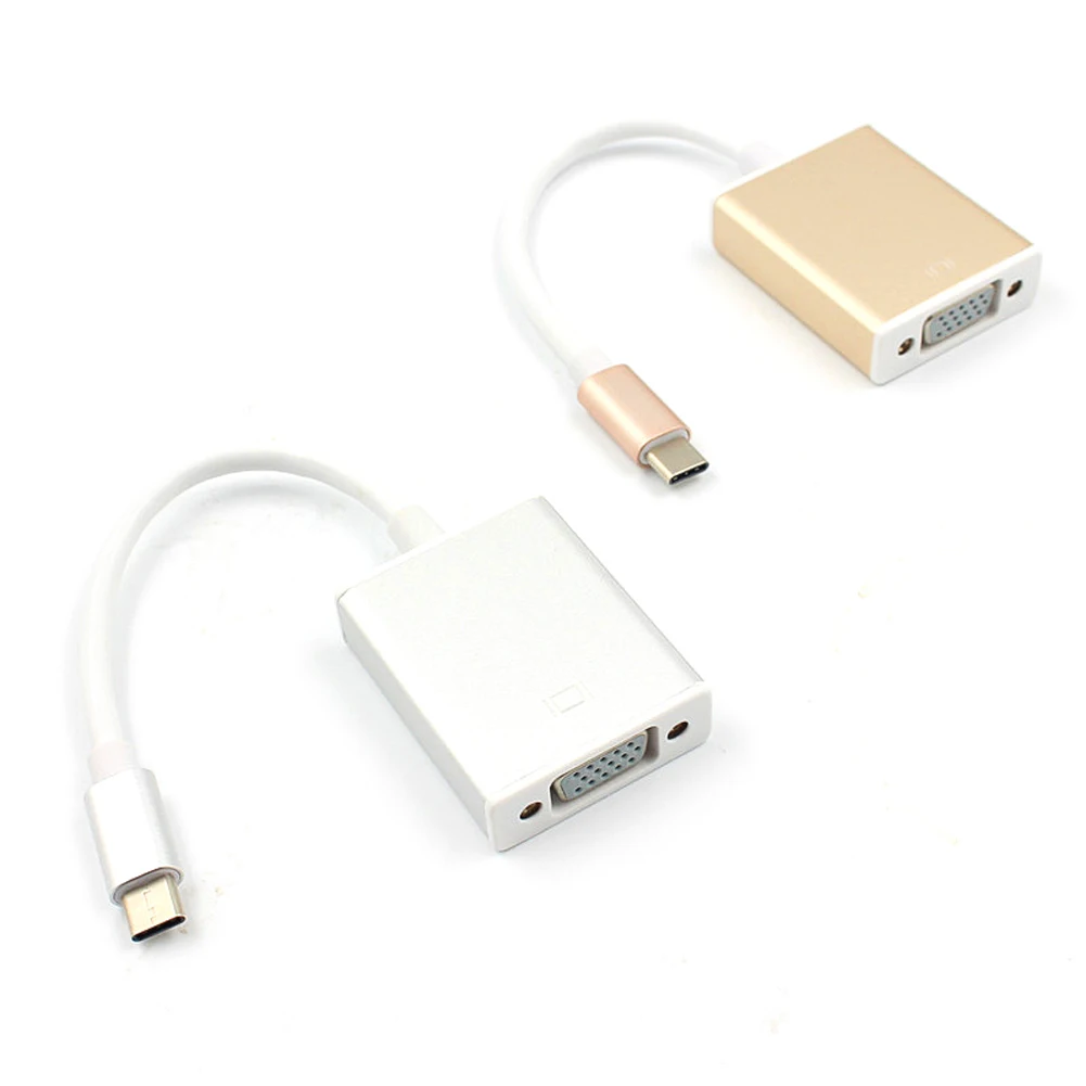 1080P Converter Cable Universal USB 3.1 TYPE-C to VGA Adapter for MC Notebooks New | Компьютеры и офис