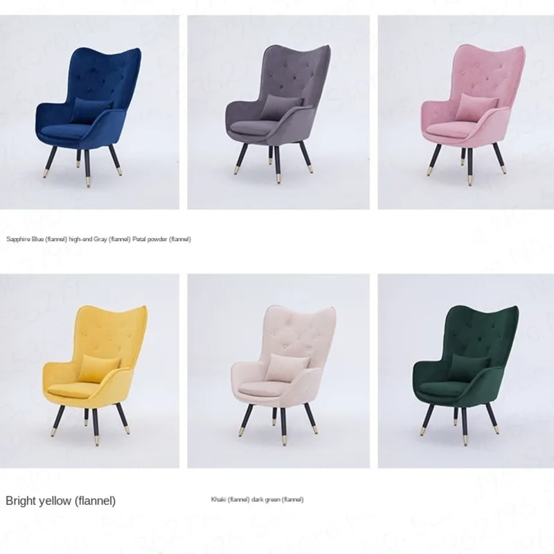 

Nordic Single Sofa Chair Simple Modern Lazy Sofa Balcony Leisure Armchair American Cloth Tiger Chair