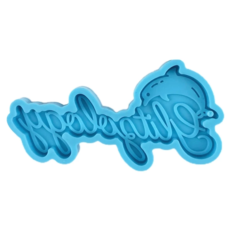 

Dolphin Alphabet Letters Keychain Epoxy Resin Mold Jewelry Pendant Decorations Silicone Mould DIY Crafts Polymer Clay Casting To