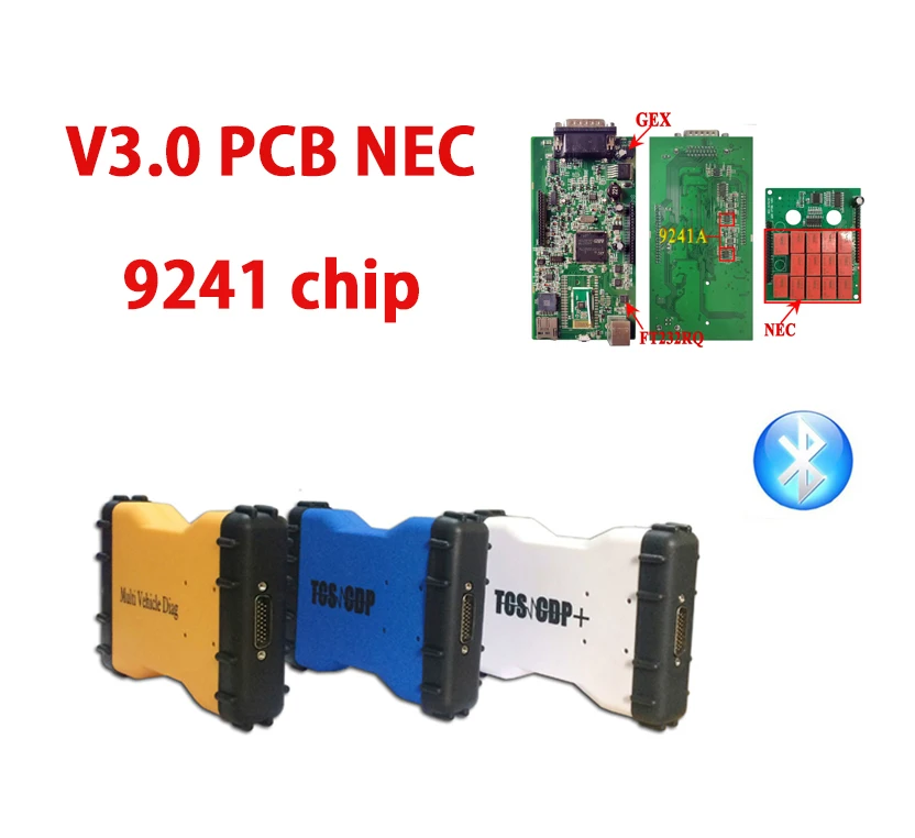 5 шт./лот DHL Лучшие V3.0 новые реле PCB 9241 чип для 2018.R0 2017.R3 Keygen OBD2 диагностический