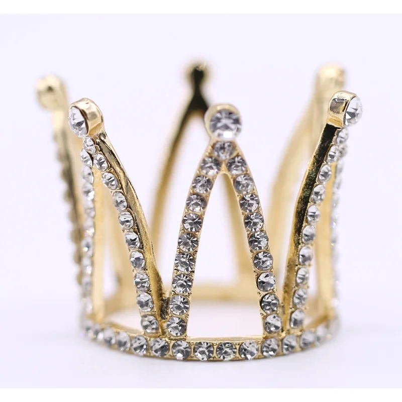 Коронка для хранения кистей для рисования ногтей с подделкой жемчуга для резьбы по дереву, рисования карандашами и кисточками (золотая).