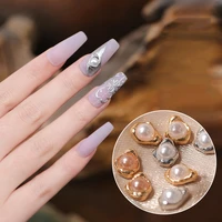 3pcs alloy pearls nail art charms glitter japanese delicate nail jewelry shiny nail art decorations manicure accessories