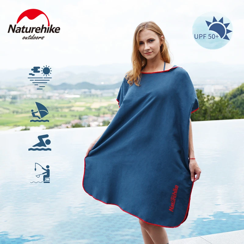Пляжное Пончо Naturehike для взрослых полотенце из микрофибры ванны быстросохнущее