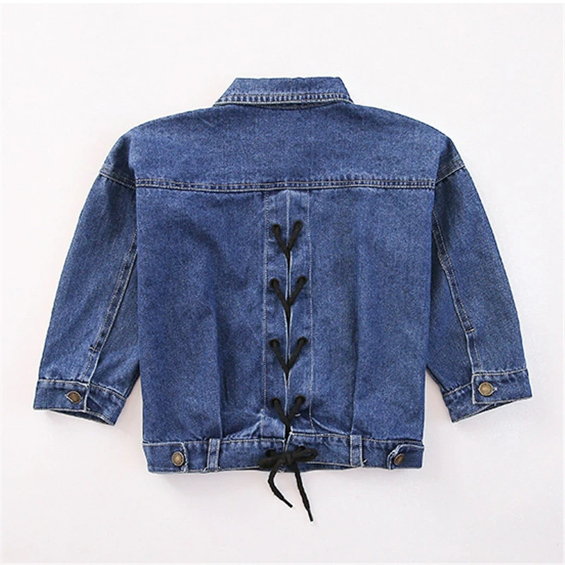 Детская джинсовая куртка для девочек детская хлопковая однотонная Джинсовая