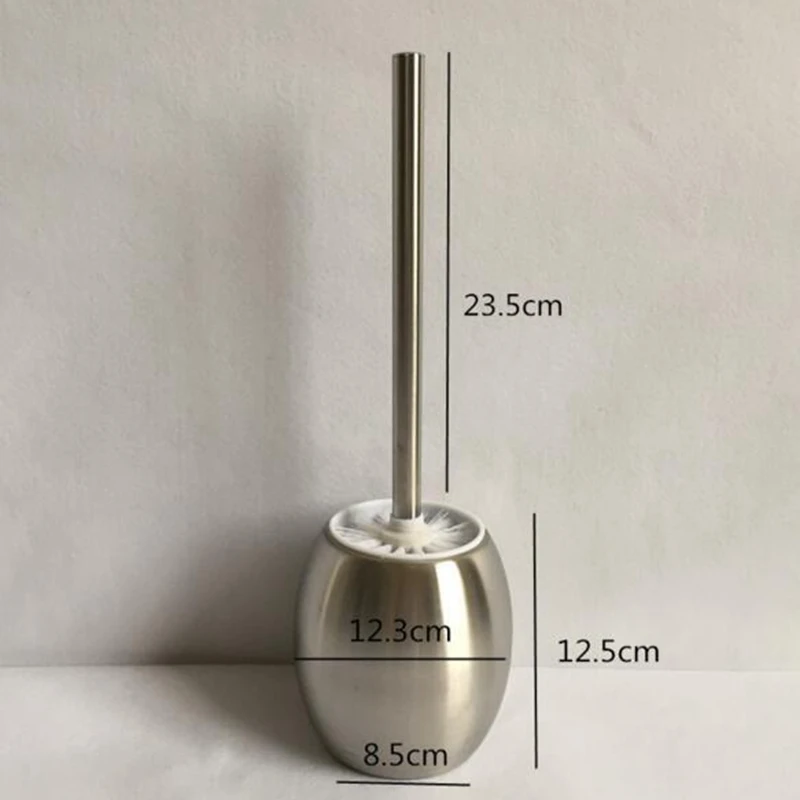 

Toilet brush high quality stainless steel creative bathroom product house clearner fashion toilet brush holder and handle set