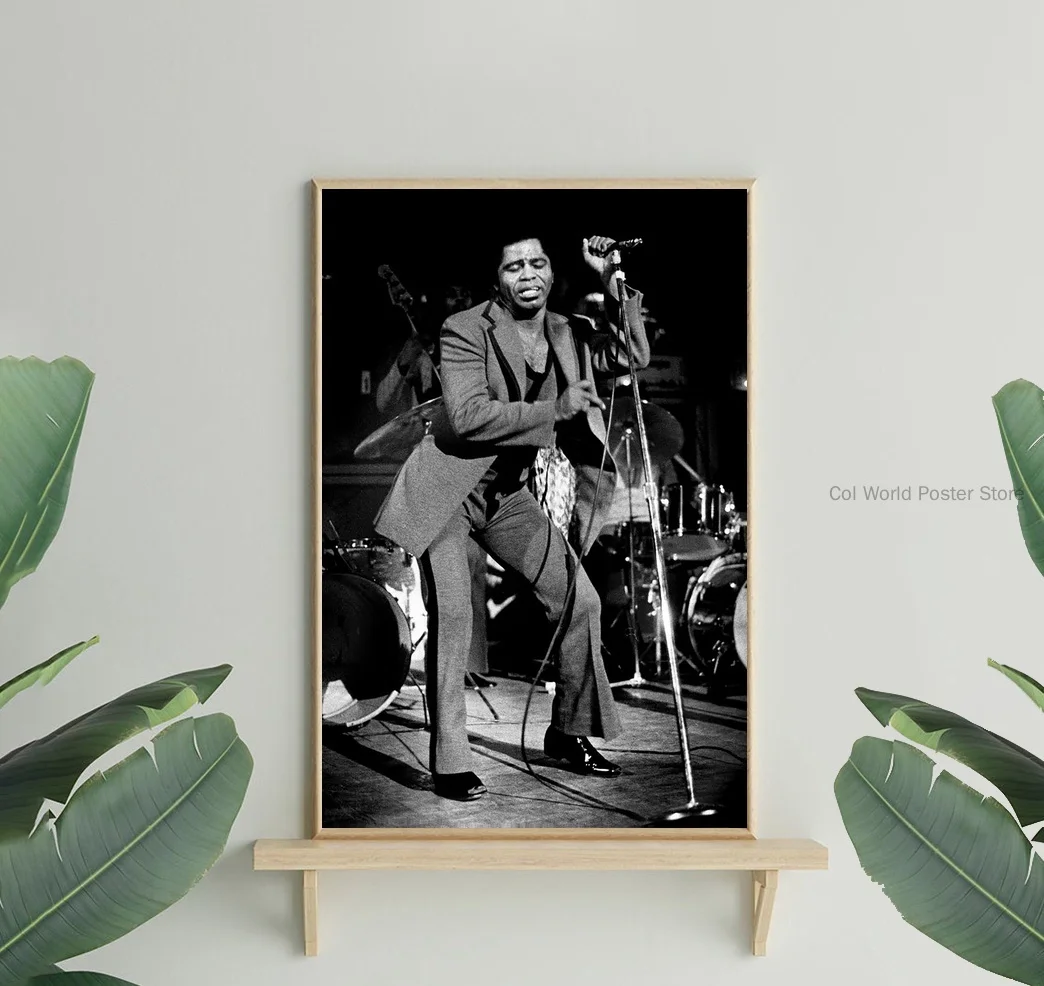 Шелковый плакат с изображением Джеймса коричневого цвета домашний декор 12x18 24x36