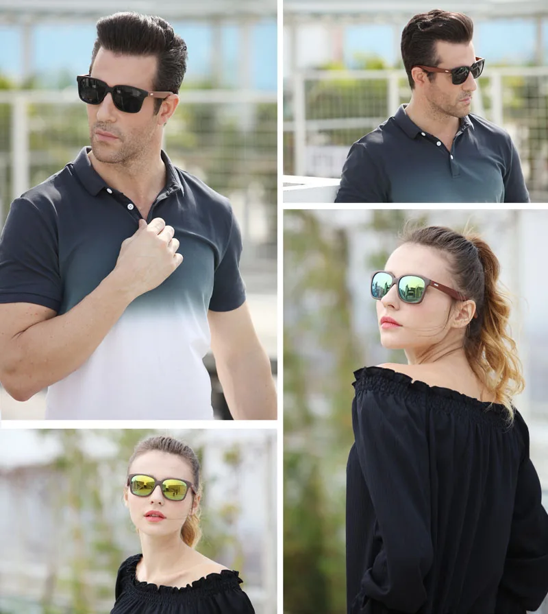 LVVKEE высококачественные женские солнцезащитные очки ручной работы из орехового