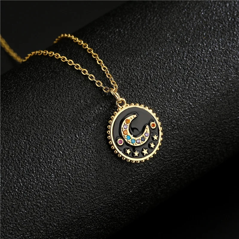 Женская винтажная подвеска Яркая блестящая цепочка с золотым покрытием изящное