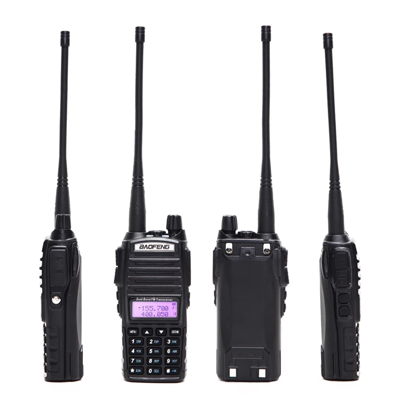 1pcs/2pcs Walkie Talkie Baofeng UV-82 Radio Station 5W Portable Baofeng UV 82 Radio amateur BF-UV82 Dual PTT Two Way Radio 2-PTT