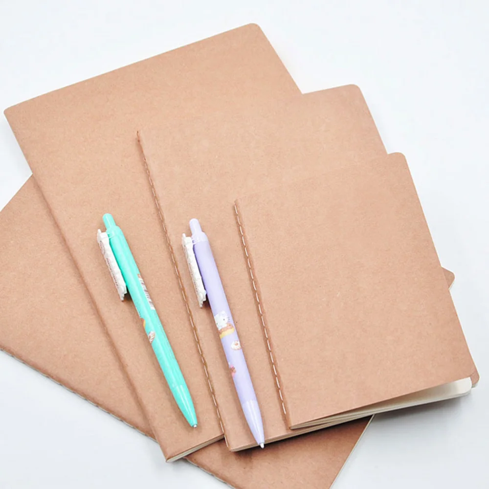 

12Pcs A6 Kraft Notebooks Kraft Brown Blank Pages Blank Cover Kraft Journals
