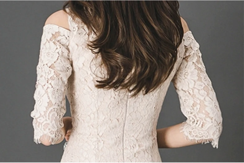 

BacklakeGirls Elegant Lace Cocktail Dress Half Sleeve Slim Sexy V-Neck Bodycon Club Women Gown Ladies Party Dresses