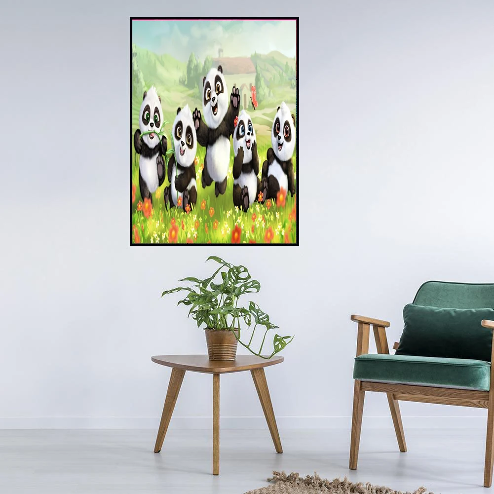 Пейзаж 5D алмазная живопись Полные Алмазы животные тигр цветок бабочка круглая