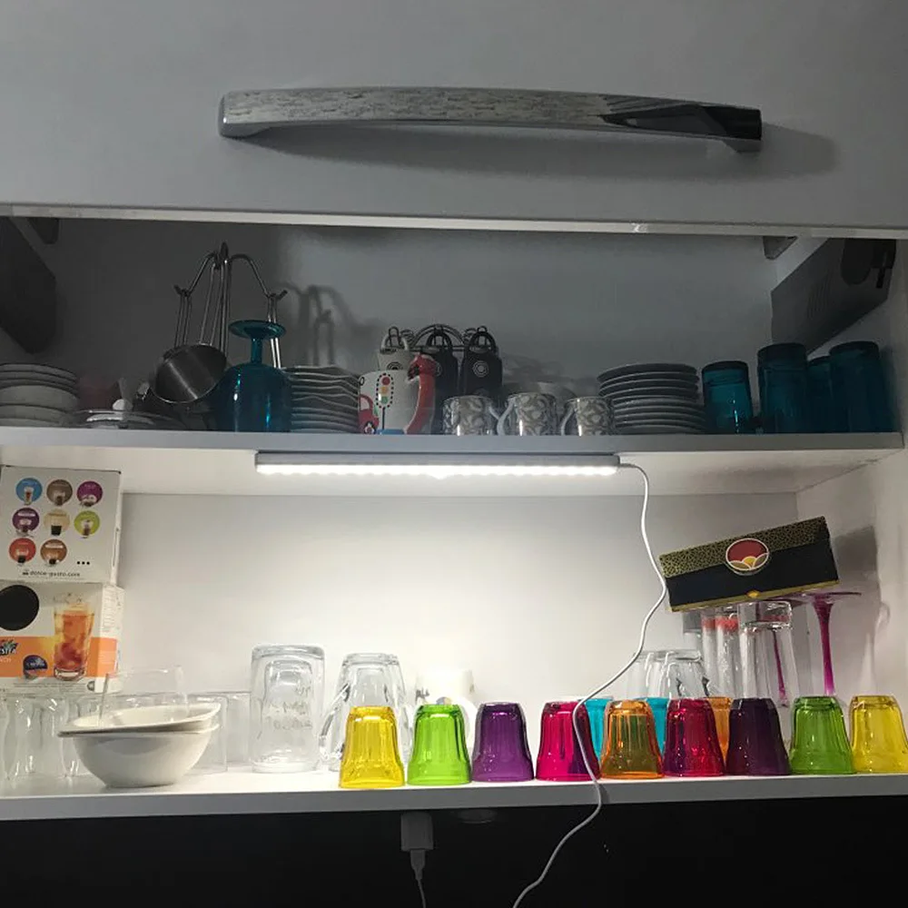 20 светодиодный светильник для шкафа перезаряжаемый PIR датчик движения шкаф свет