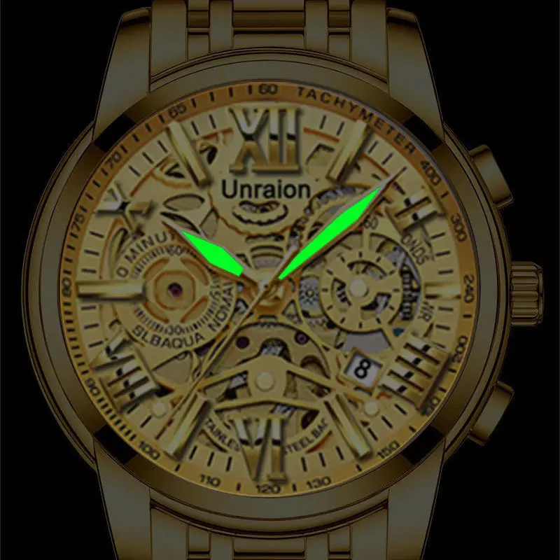 Quartz Watch Skeleton Watches Men Sport Clock Casual Business Wrist Watch Relojes Hombre Built-in Battery Hour 2021A4158