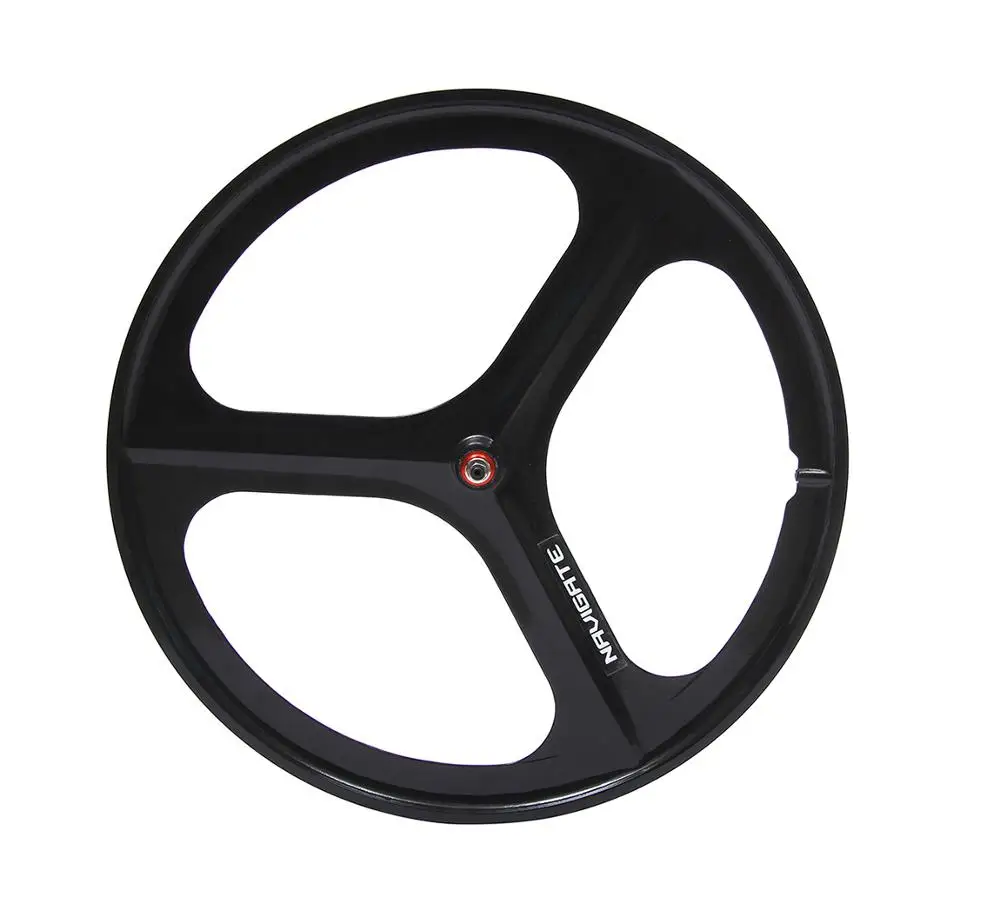 

Magnesium Alloy bike wheel 700C bike rim 3 spokes fixie Bicycle Mag TRI front rear wheel Mag Alloy Fixed gear bike wheels Rims