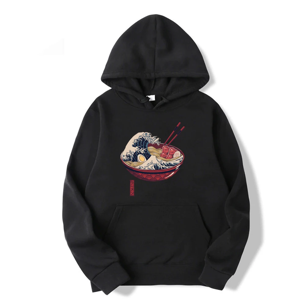 

Ramen Wave Vaporwave Anime Spring Men Harajuku Breathable Sweatshirts Hoodie Fleece Warm Hoodies Big Size Pullovers