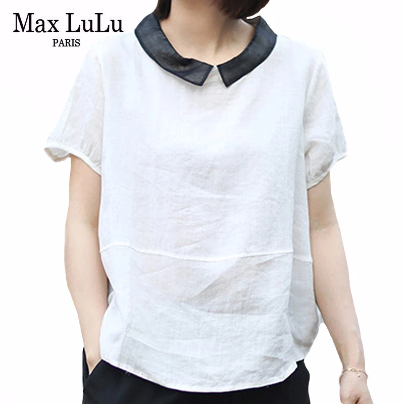 Max LuLu 2020 летние модные женские винтажные блузки в китайском стиле Женские