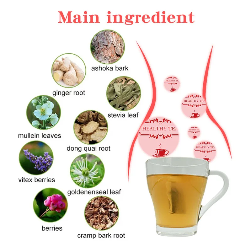 40 шт./2 упаковки травяные женские Fibroid Чай естественное решение для фибромиома