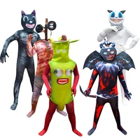 2021 cartoon cat halloween cosplay costumes siren head horror funny banana eater clothing for kids boy crazy chase game jumpsuit