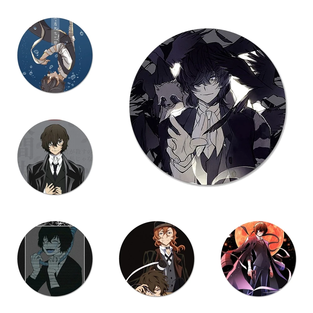 

Черный значок дазай Осаму из аниме «бродячие псы», аксессуары для одежды, украшение для рюкзака, подарок