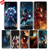 silicone cover marvel iron man for huawei p50 p40 p30 p20 pro p10 p9 p8 lite e plus 2019 2017 phone case
