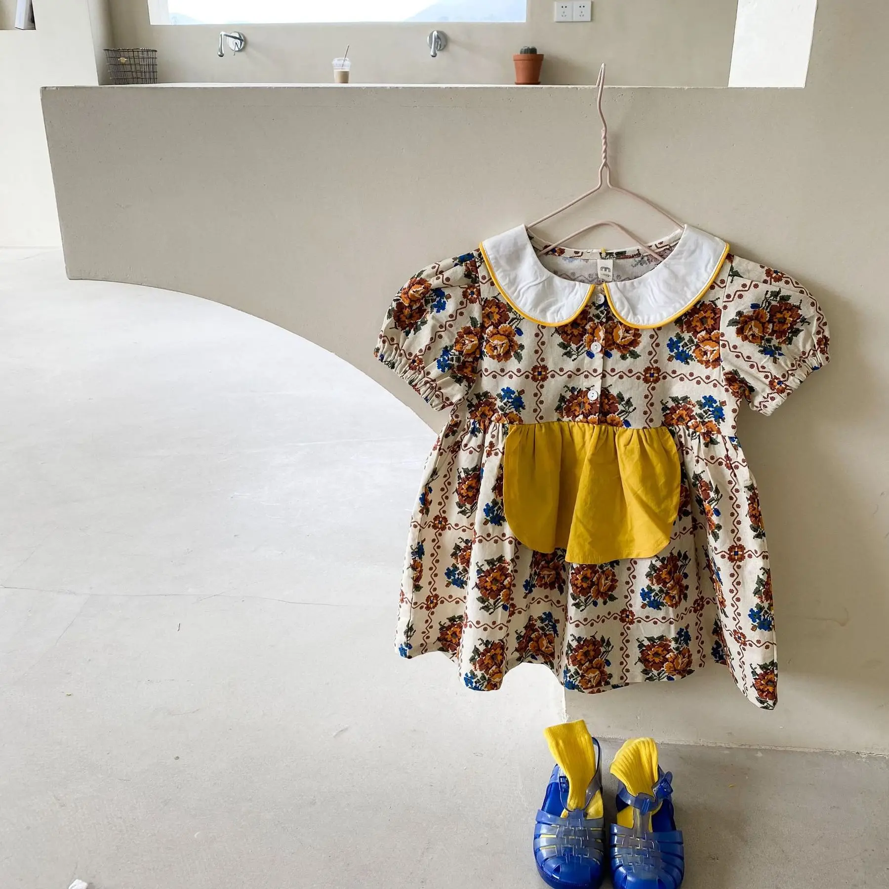 

Koodykids Vintage Baby Girls Dress Red Dress With Bib Summer Dress Short Sleeve Kids Baby Girl Outfit Princess Dresses New 2021