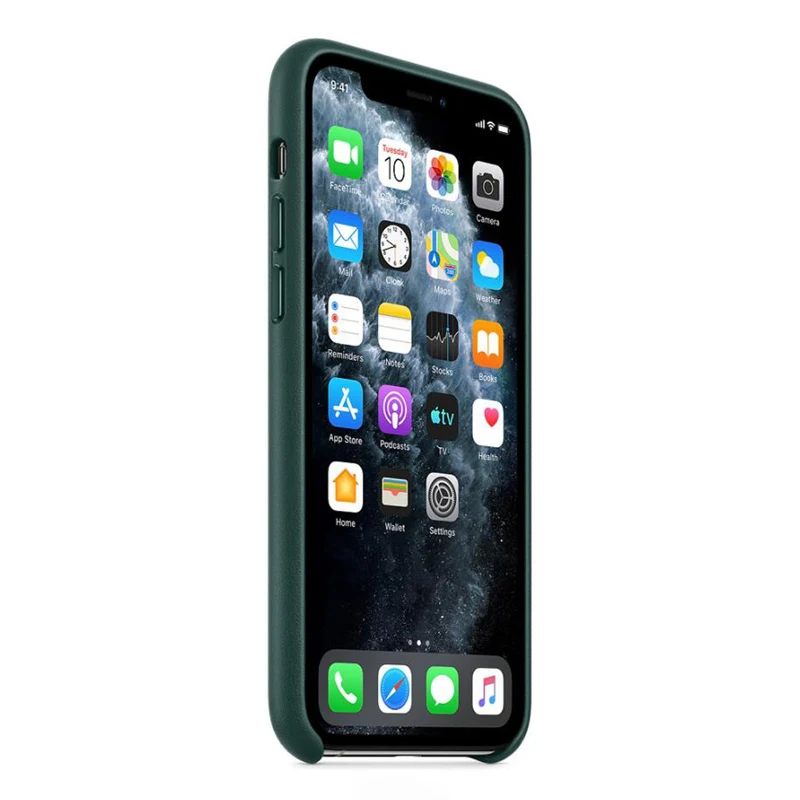Полуночный зеленый для IPhone 11 чехол Pro Max Оригинальный ультра-тонкий кожаный
