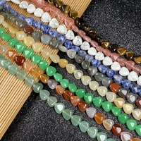 natural stone beads heart shape agates semi finished loose spacer beaded for jewelry making diy bracelet necklace accessories