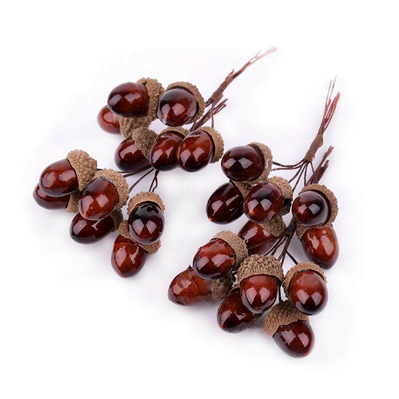6 шт. реалистичный Осенний Букет сосновых орехов искусственные пластмассовые