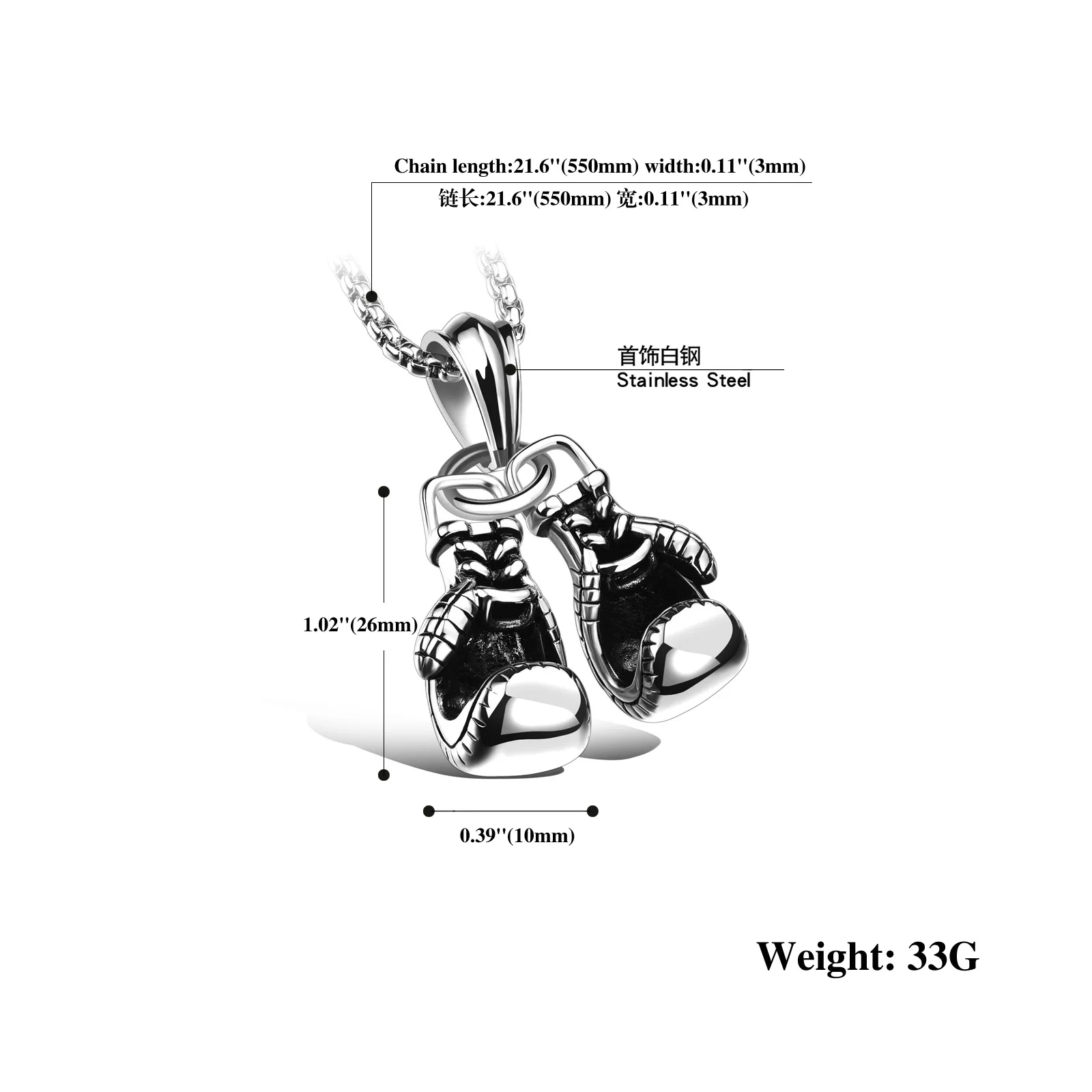 Hemiston боксеры Титан Сталь индивидуальный кулон ожерелье Для Мужчин's Боксёрские