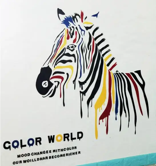 zebra Новое поступление, 3D акриловые настенные наклейки с рисунком зебры для детской комнаты, гостиной, DIY Художественный Настенный декор, красочные настенные декоративные зебры - Цвет: zebra