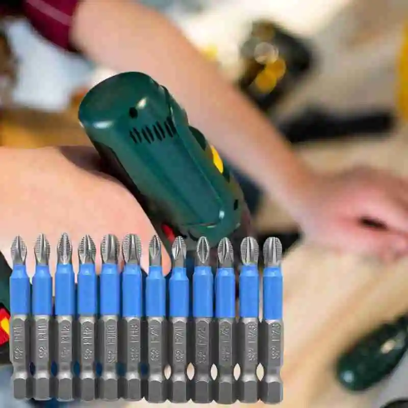 

12pcs/set Cross Antislip Magnetic Screwdriver Tool Bit Driver Drill Screwdriver Bit PZ3 Steel Screw Electric PH2 PH1 PZ1 PH J2R1