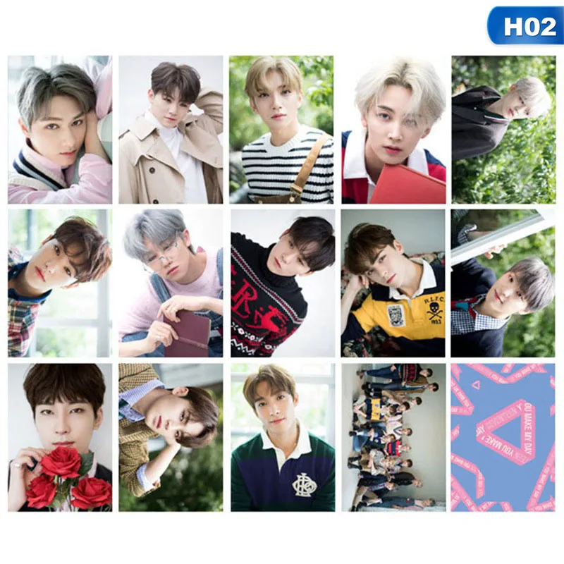 16 шт./компл. Поп семнадцать периферийные карты Ода новый альбом ЛОМО карта