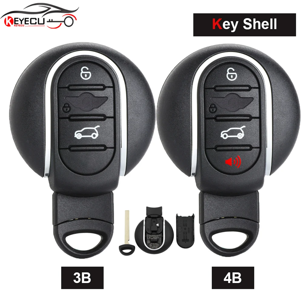 

Умный пульт дистанционного управления для автомобильного ключа с 3 кнопками/4 кнопками, чехол для BMW MINI Cooper 2013 - 2018 с вставным ключом, NBGIDGN1