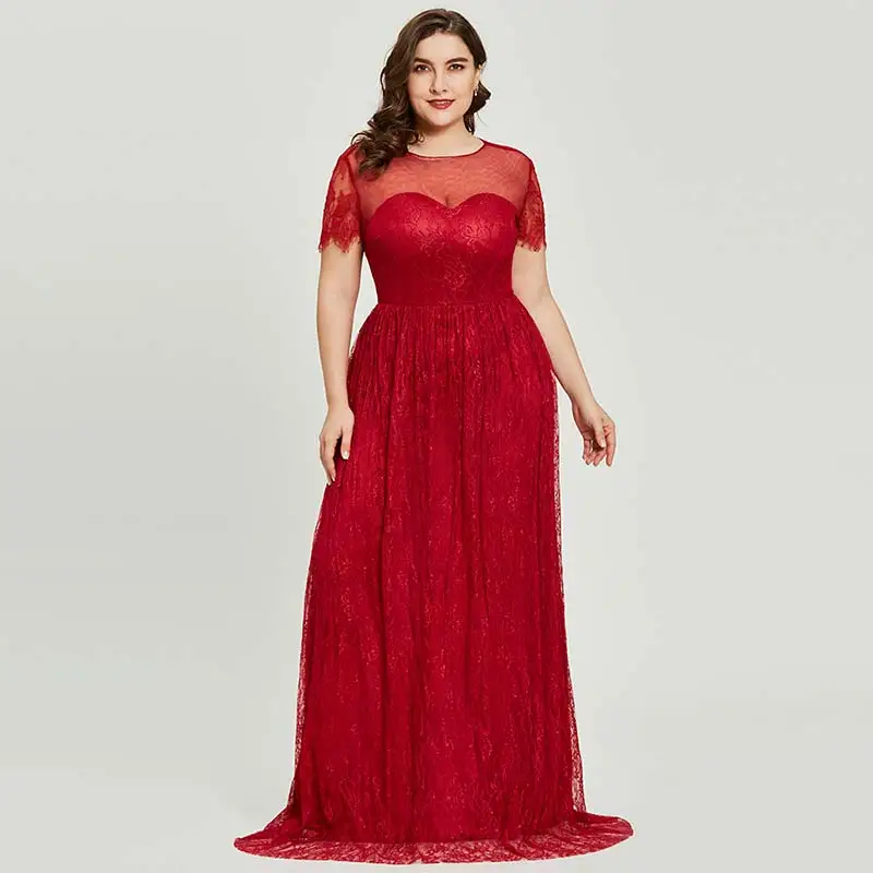 

Женское вечернее платье с открытой спиной, коротким рукавом и круглым вырезом