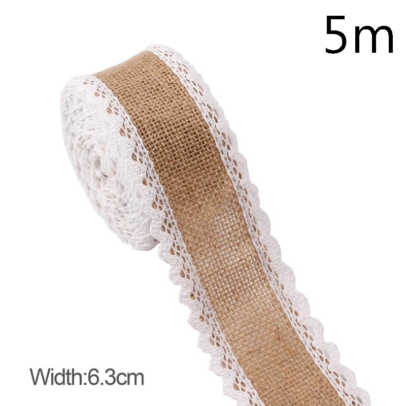 5m Style 14 QIFU 2/5M из натурального джута ленты в декорированном мешковиной горшке джутовое кружево декорированном мешковиной горшке ленты из натурального джута Свадебные украшения рустикальная Свадьба Центральные рустикальная свадьба - Цвет: 5m Style 14