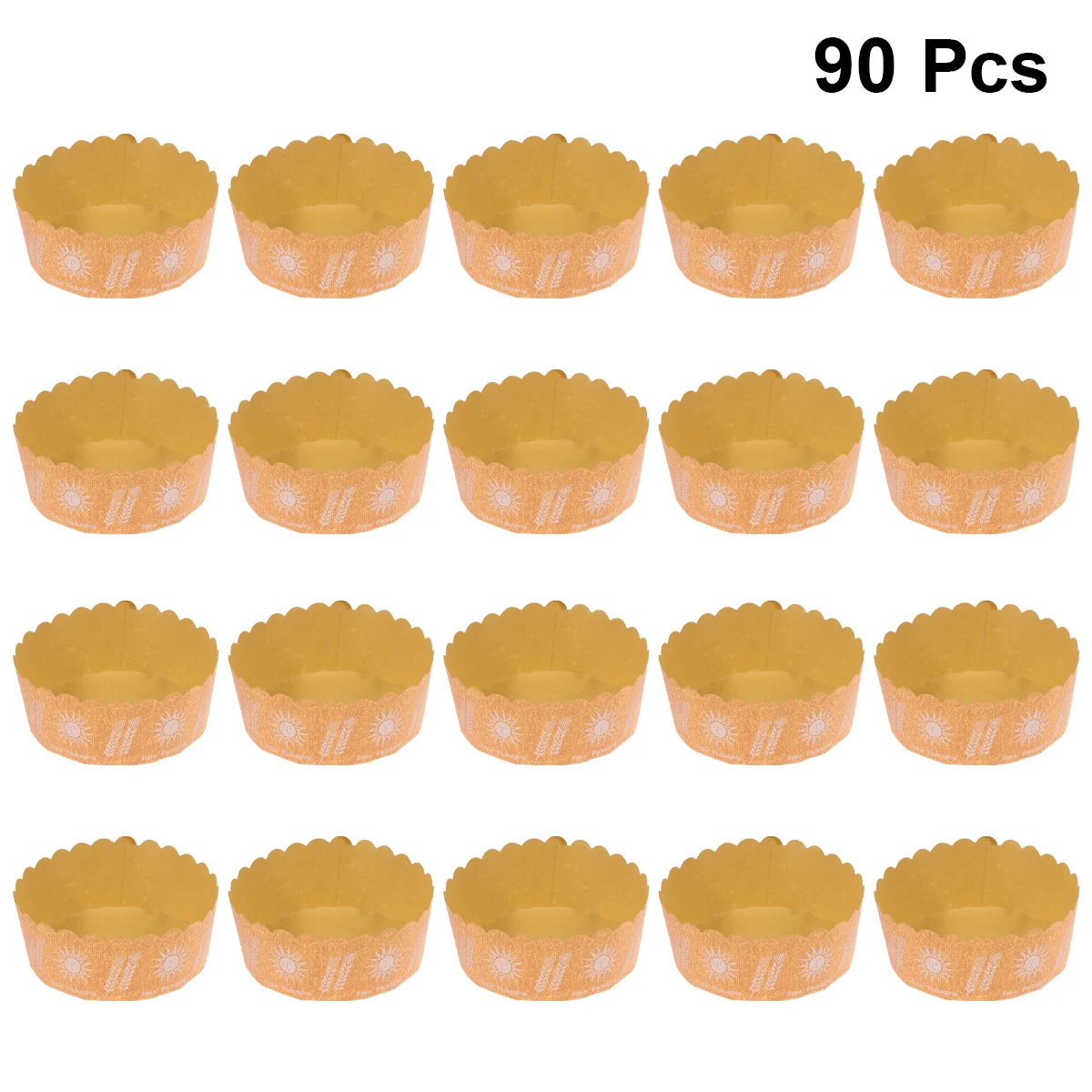 

90PCS 6 Inches Large Kraft Paper Muffin Cups Sunflower Pattern Cupcake Paper Liners Cake Baking Molds