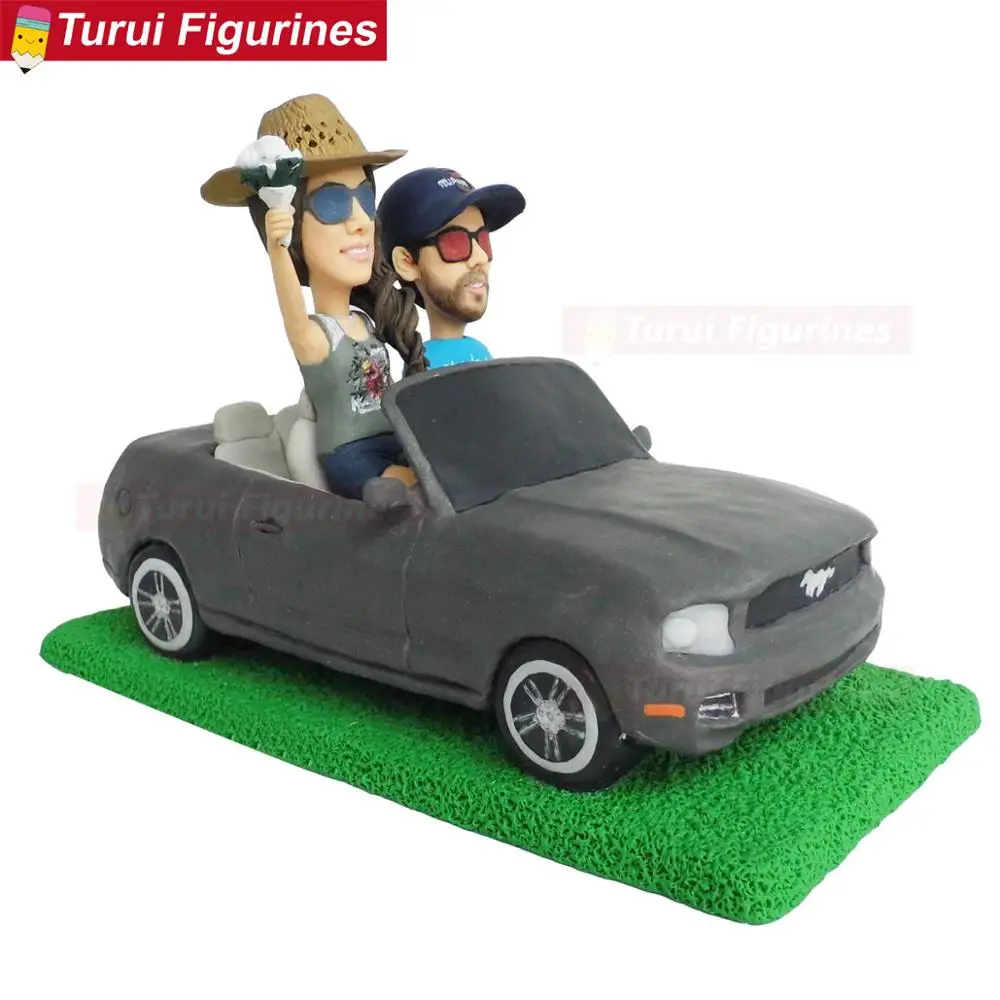 Мотоцикл Свадебный силуэт мотоцикл пара жених торт топперы поплавок|Статуи и