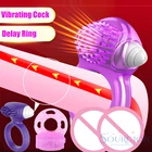 Вибрирующее кольцо на член, 3 вида, продолжительное время, мужские секс-игрушки для задержки эякуляции, Стимуляция клитора