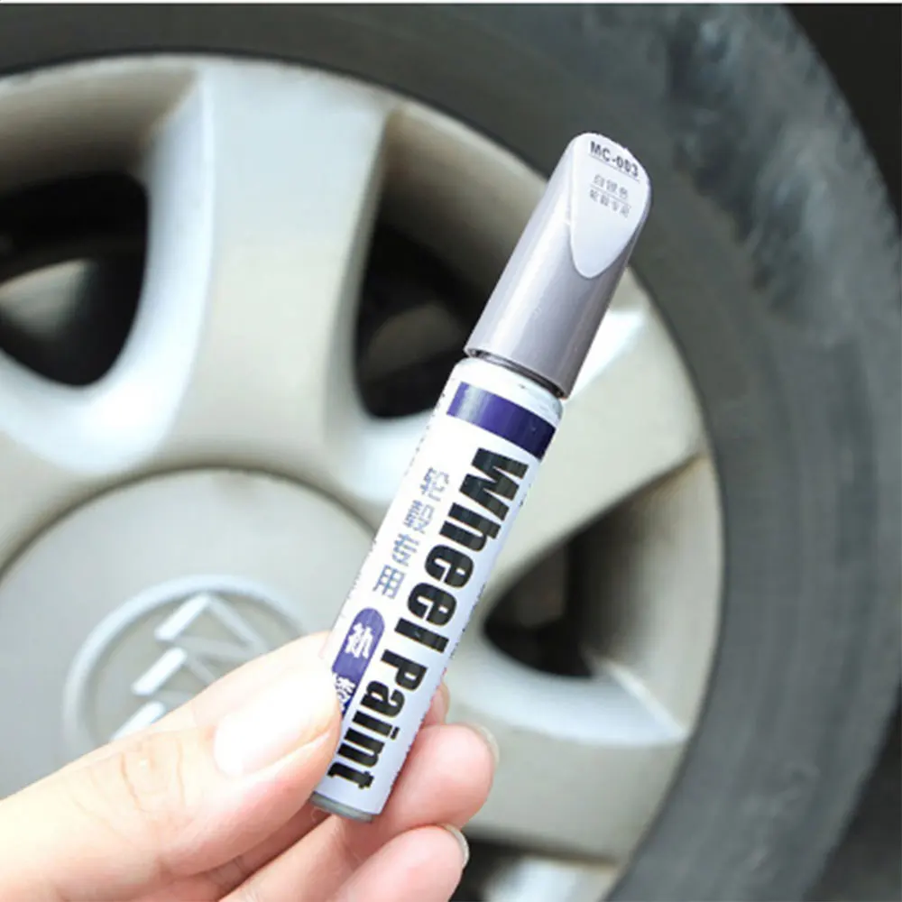 

Automobile wheel hub scratch repair pen Aluminum alloy wheel hub renovation paint brush wheel hub spray paint Silve