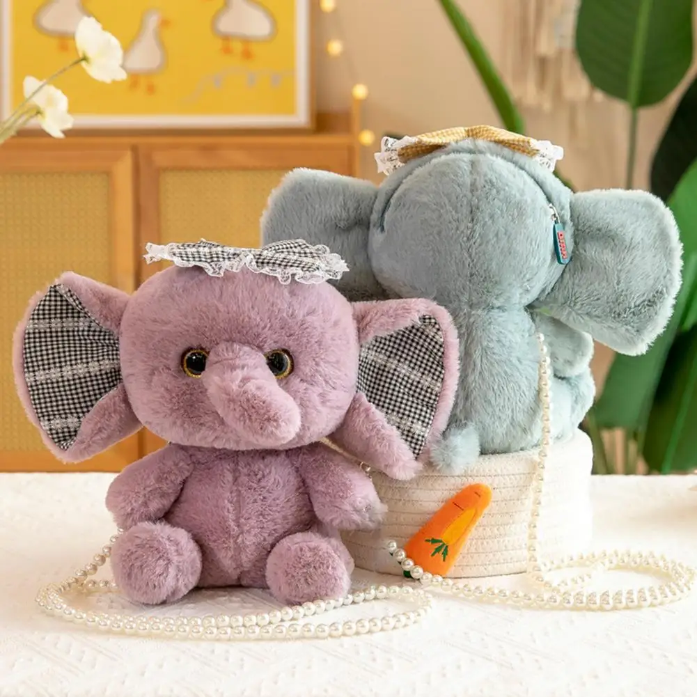 

Stuffed Elephant Toy Cozy Breathable Non-shedding Elephant Plush Toy Cushion for Sofa Decor