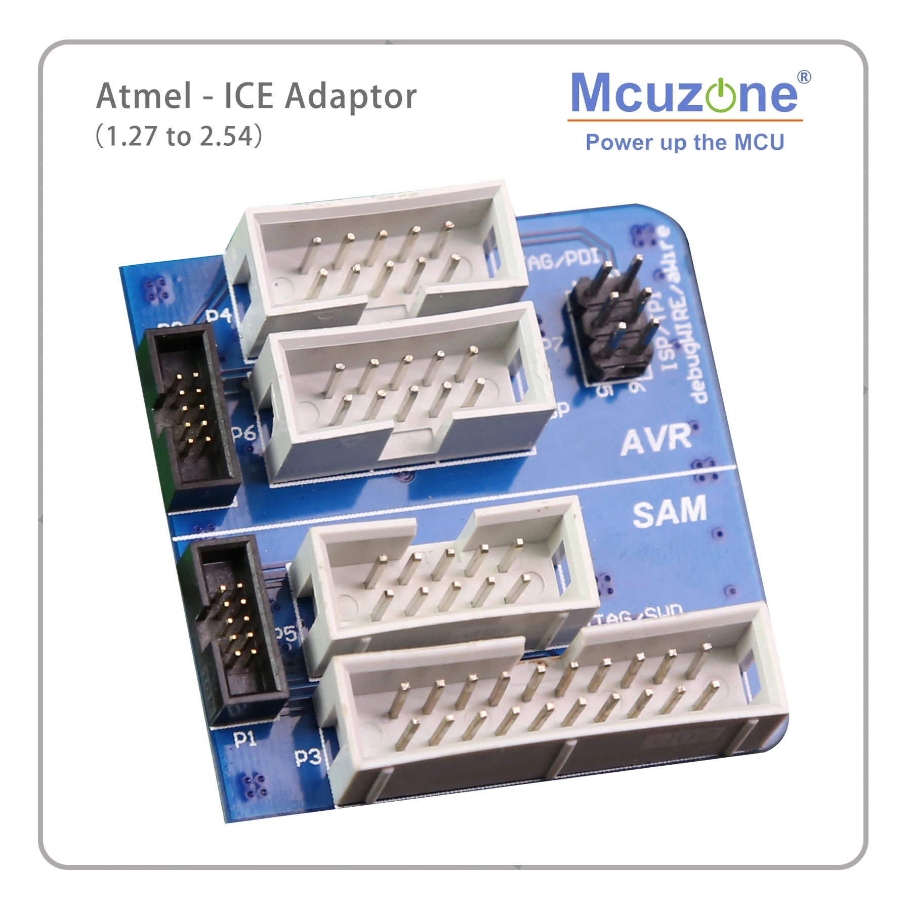 Плата адаптера Mcuzone Atmel ICE с 1 27 на 2 54 AVR(ISP JTAG PDI TPI) SAM(JTAG SWD)|Демонстрационные стенды| |
