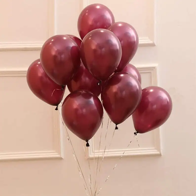 10 шт бордовый латексные воздушные шары бургундские вечерние воздушные шары для свадьбы, вечеринки, дня рождения, темно-бордовые осенние рождественские украшения