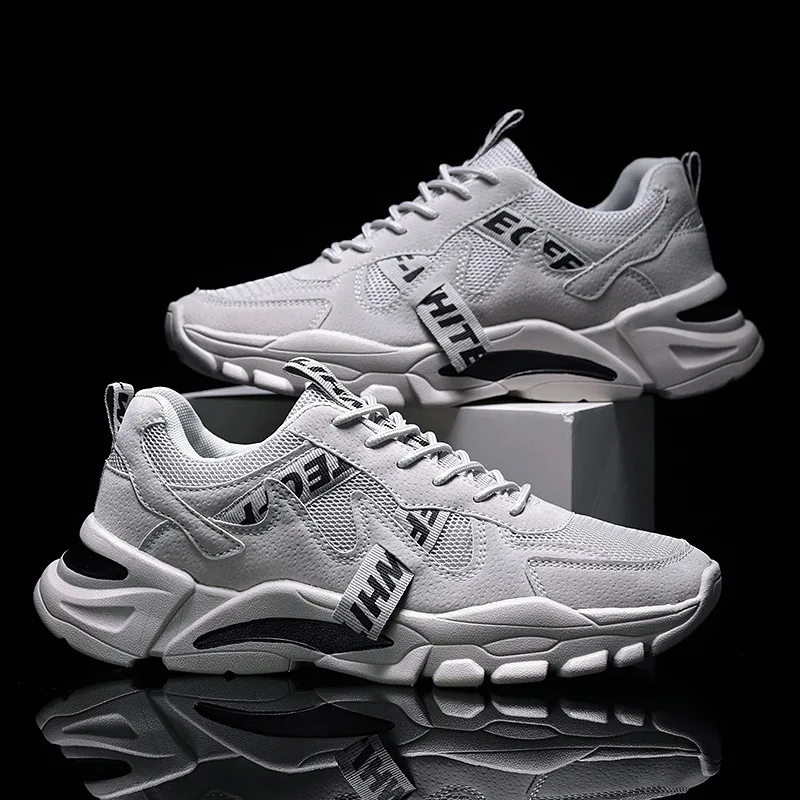

Мужские сетчатые кроссовки, дышащие, повседневная обувь, в Корейском стиле, весна-лето