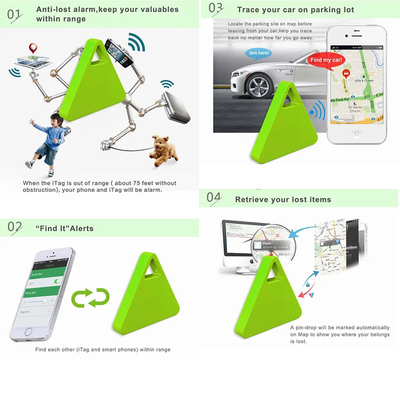 Bluetooth 4 0 беспроводное противоутерянное противоугонное устройство слежения GPS