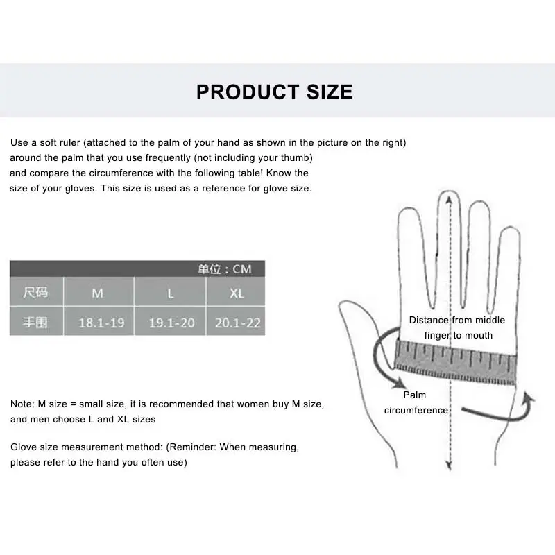 

1 Pair Bike Bicycle Gloves Full Finger Touchscreen Men Women MTB Gloves Breathable Summer Warm Winter Mittens Cycling Gloves