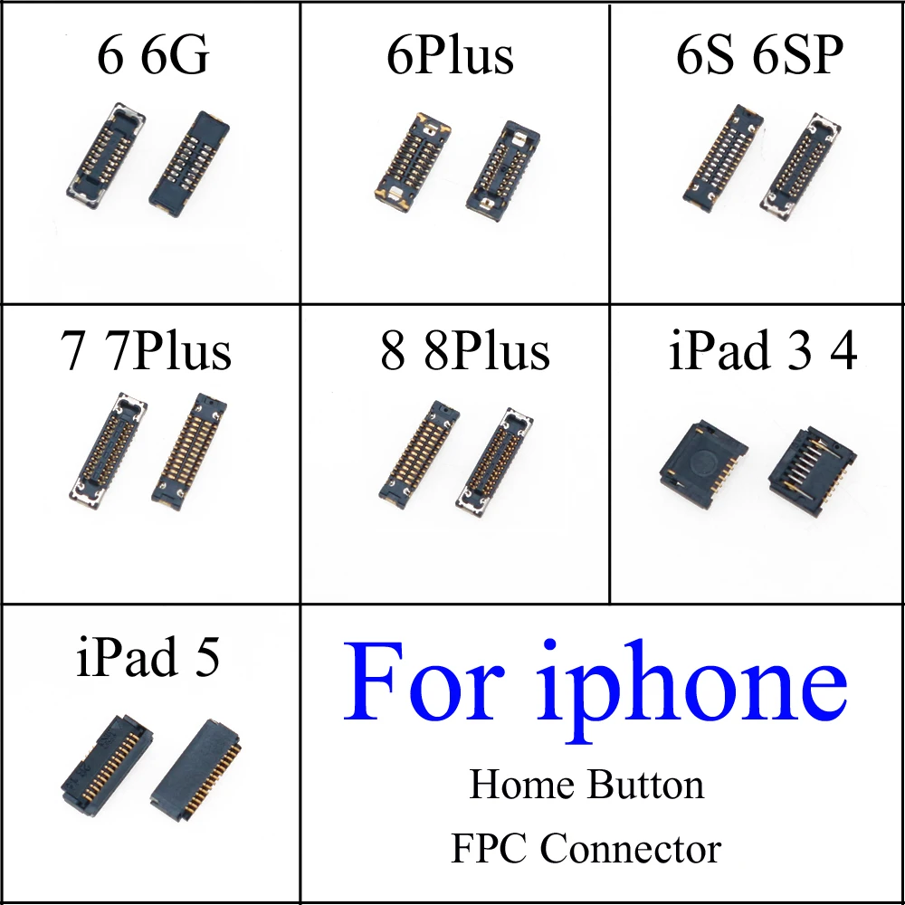 Для iPhone 6 6G plus 6S 6SP 5 7p 8 p для iPad 3 4 Главная Кнопка отпечаток пальца 3D сенсорный FPC