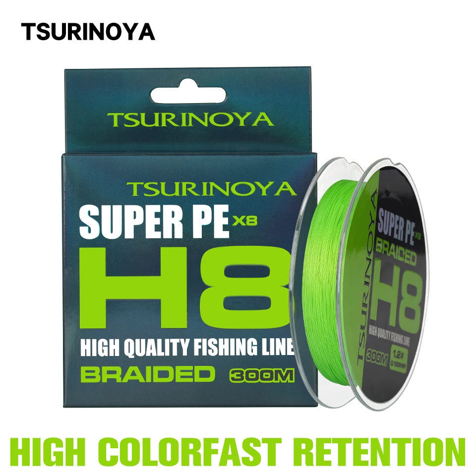 TSURINOYA 300 м 150 100 8 плетений PE леска H8 ультра длинное литье нитей плетеная гладкая