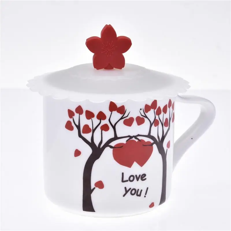 Герметичная силиконовая чашка крышки Термостойкое многоразовые с принтом